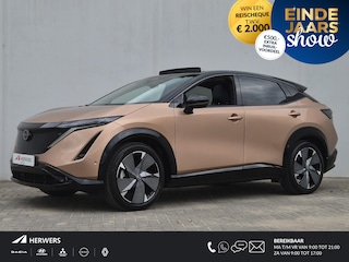 Nissan Ariya e-4ORCE Evolve+ Pack 91 kWh Automaat / AWD / 4WD / 1e Eigenaars Auto direct van Nissan / 20” / HUD / Trekgewicht 1.500 kg / Glazen schuif- en kanteldak / WLTP 498 km stad 612 km / Bose Audio Systeem / Stuur-, Stoel en Achterbankverwarming / Elektrische achterklep / Stoelventilatie /
