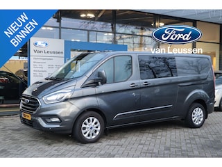 Ford Transit Custom 2.0TDCI L2 LIMITED DUBBEL-CAB AUTOMAAT XENON LEDER STOEL/VOORRUITVERW. TREKHAAK 2xSCHUIFDEUR AD-CRUISE 1e EIGENAAR NL-AUTO