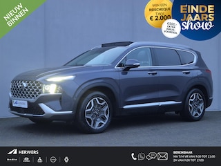 Hyundai Santa Fe 1.6 T-GDI PHEV Premium Sky 4WD Automaat / Fabrieksgarantie tot 08-2027 / Afneembare trekhaak 1.350 kg / Elektr. Panorama schuifdak / Elektr. stoelen en klep / Stoelventilatie / Stuur-, stoel- en achterbankverwarming /