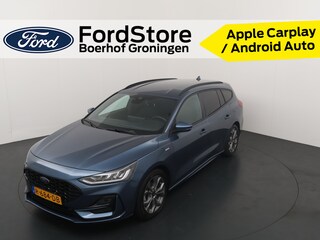 Ford Focus Wagon EcoBoost 125pk Hybrid ST Line | All-Seasons | 100% Dealer onderhouden | LED | Clima | Cruise | Draadloos CarPlay