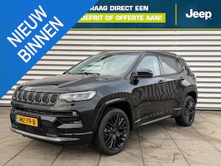 Jeep Compass 4xe 240 Plug-in Hybrid Electric S Automaat | Navigatie | Camera | Stoel/Stuurwielverwarming | Stoel ventilatie | Zwart Leder | Elektrische Stoelen
