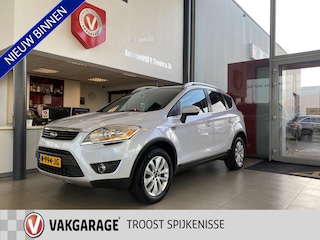 Ford Kuga 2.5 20V Titanium,Automaat,Panoramadak,Navigatie,Keyless,Climate&Cruisecontrol,Vol Leder&Stoelverwarming,Trekhaak,Spraakbediening,Parkeersensoren V&A,17 Inch Lmv