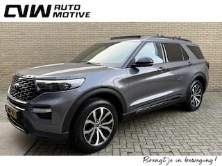 Ford Explorer 3.0 V6 EcoBoost PHEV 457pk ST-Line | 7-persoons | Panoramadak | Afneembare trekhaak | B&O sound | Leder | 360 camera | Adaptieve cruise | Full-LED | 20 inch LMV | Apple CarPlay | Navigatie | DAB | Stoelverwarming&koeling | Volledig onderhouden!