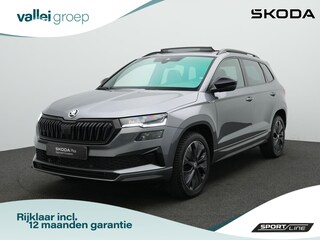 Skoda Karoq 1.5 TSI ACT 150 pk DSG Sportline | Panoramadak | Leder | Geheugenstoelen | Adaptief onderstel | Matrix LED | Stuur-/achterbankverwarming