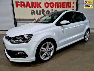 Volkswagen Polo 1.0 TSI 110PK 3x R-Line + NAP|OH historie|2e Eigenaar|Panorama|Navi|Cruise|Climate|Stoelver.|Leder/alcantara|17"LM