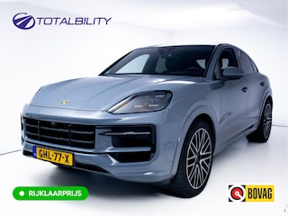 Porsche Cayenne 3.0 E-Hybrid 471 PK, Display bijrijder, Softclose, Headup, Luchtvering, 22" velgen, Comfortstoelen 14-voudig memory Panodak, Lederen bekleding, Sportuitlaat eindpijpen donker brons, volledig dealeronderhouden