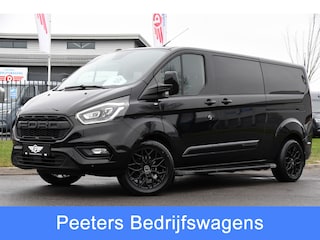 Ford Transit Custom 320 2.0 TDCI L2H1 Black Platinum Edition Camera, Cruise, Carplay, Leder, Xenon, Automaat, Trekhaak, Stoelverwarming, 2 x Schuifdeur, Uniek!
