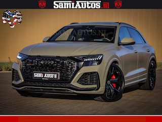Audi Q8 RSQ8 600PK 4.0 TFSI | MATT OLIVE GREEN | QUATTRO | MEGA VOLLE RSQ8 | BANG & OLUFSEN | HUD | 4 WIELBESTURING | 23 INCH AUDI SPORT WHEELS | RS BEKLEDING ZWART | PANO | SOFTCLOSE | De Lamborghini Urus en Audi RS Q8 zijn beide supersnelle SUV's met dezelfde basis (4.0L V8 twin-turbo motor van de VW Group)