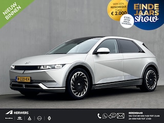 Hyundai Ioniq 5 Lounge 73kWh Automaat / 1.600 kg trekgewicht / 8 jaar Batterijgarantie / Accu SoH 97,4 % / CCS snelladen / Warmtepomp / HUD / Camera 360° / Leder / Panorama dak / Elektrische stoelen & klep / Navigatie / Stuur-, stoel- & achterbankverwarming / 20" LM wielen /