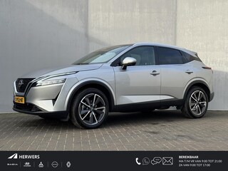 Nissan Qashqai 1.3 MHEV Tekna / Trekhaak (Trekgewicht 1.400kg) / Dealeronderhouden / Panoramadak / Adaptieve Cruise Control / Stoelverwarming / Stuurverwarming / Voorruitverwarming / Apple Carplay & Android Auto /