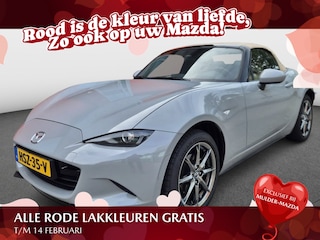Mazda MX-5 SKYACTIV-G 132 Kazari | 16-inch lichtmetalen velgen in Bright Dark (Skyactiv-G 132) | 17-inch lichtmetalen velgen in Machining (Skyactiv-G 184) | 8-inch LCD-touchscreen kleurendisplay