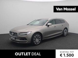 Volvo V90 2.0 B4 Momentum Pro | Leder | Wegklapbare-Trekhaak | Stoel + Stuurverwarming | Adaptive Cruise Control |  360 Camera | Elektrische Achterklep | 18 inch | Dodehoekdetectie | Keyless |
