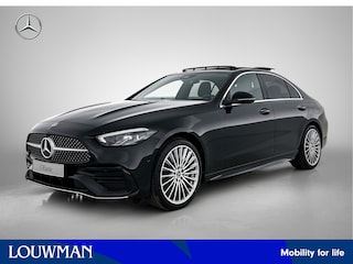 Mercedes-Benz C-klasse 300 e Business Solution AMG | Multicontourstoelen voor | Burmester® 3D surround sound system | AIR BALANCE pakket | Winter pakket | Stoelventilatie/- verwarming voor | Walnotenhout |