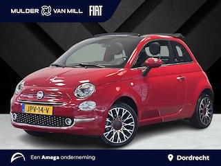 Fiat 500 Cabio RED 1.0 Hybrid 70pk | CLIMA | 16" LM-VELGEN | NAVI | DAB+ | APPLE CARPLAY / ANDROID AUTO | VOUWDAK ZWART