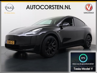 Tesla Model Y LFP-Accu SOH 97% Leder Lmv 20" Warmtepomp Camera's Panormadak Adap.Cruise Navi RWD Ecc Autopilot Stoel+Stuur+Achterbank Verwarming Elek.Achterklep Dodehoek detector Draadloze telefoonlader Origineel Nederlandse Auto