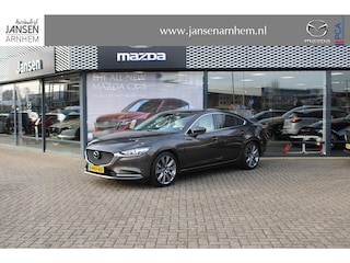 Mazda 6 2.5 SkyActiv-G 194 Luxury , Automaat, Trekhaak, Schuifdak, Wit Leder, Stoel/Stuurverwarming, 360 Camera, Navi, Clima, Adap.Cruise, Apple Carplay, Android Auto, LKA, HUD, PDC,