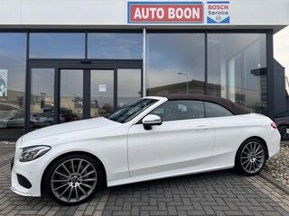 Mercedes-Benz Cabrio 180 AMG PREMIUM PLUS 9G-TRONIC BURMESTER/MEMORY/ P-CAM360/LEER/NAVI/19”AMG/LED/SFEER/STOELV./CLIMA/CABRIO.PACK/S&S/ 2E EIG .NL AUTO/KM=NAP