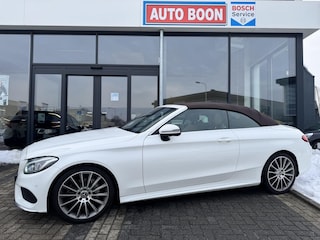 Mercedes-Benz Cabrio 180 AMG PREMIUM PLUS 9G-TRONIC BURMESTER/MEMORY/ P-CAM360/LEER/NAVI/19”AMG/LED/SFEER/STOELV./CLIMA/CABRIO.PACK/S&S/ 2E EIG .NL AUTO/KM=NAP