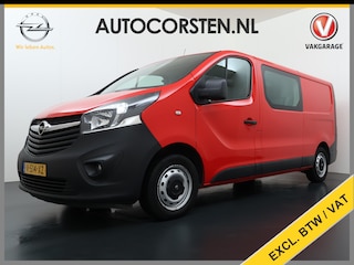 Opel Vivaro D 126PKDubbele Cabine 5-Persoons L2H1 Trekhaak Camera Navi Airco Cruise Control Pdc Sport EcoFlex 1.6CDTI Euro 6 Betonplex Vloer Wandbetimmering Schuifdeur 1e Eigenaar Origineel Nederlandse Auto