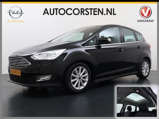 Ford C-MAX T 126PK Pano-dak Trekhaak Camera Navi Ecc Cruise Control Pdc Titanium Voorruitverwarming Elek.Achterklep Licht-/regensensor Lmv 16" Super compleet € 32.000 nieuw 1200kg trekvermogen