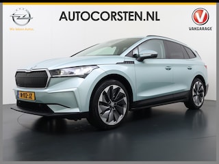 Skoda Enyaq iV Warmtepomp Trekhaak 21"LM Apple Carplay Android 1/2 Leer Navi Ecc Camera Cruise Control SOH 93% Comfort-pakket  Privacy Glas Keyless advanced Climate-pakket Parkeer pakket 180pk iv60 1e Eigenaar Origineel Nederlandse Auto Zeer Compleet! 1.000kg trekvermogen € 48.500 nieuw