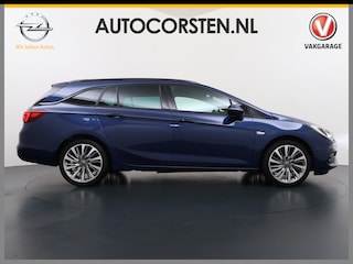 Opel Astra Sports Tourer 1.2T Leer/Alcantara Led-Matrix Innovation Bose®-Hifi Navi Camera Park-Assist + PDC-a+v Apple Carplay Android Keyless Dual-Ecc Elegance AGR-Comfort-Stoel+Stuur+Voorruitverwarming Elek.Achterklep Pdc Lane Assist DAB Regen-Lichtsensor Bordherkenning Zwarte-Hemel Origineel Nederlandse Auto Zeer luxe uitvoering! A-Label EURO6  € 30.000 nieuw