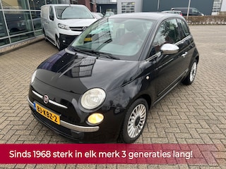 Fiat 500 1.2 Lounge AUTOMAAT! Panorama l Airco l LEER l MTF-stuur l Bleu and me l NL AUTO NAP l DEALER ONDERHOUDEN l TOPSTAAT!