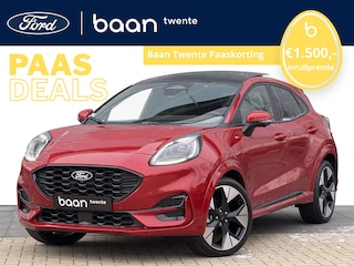 Ford Puma 1.0 Turbo 125pk Mild Hybride ST-Line X Automaat | full options | panorama dak | 19 inch | driver assistance pack | 360 graden camera | blis | winterpack | adaptieve cruise. | uit voorraad leverbaar! | fantastic red