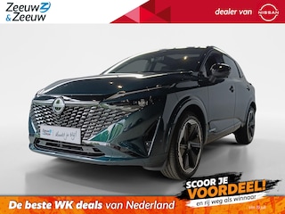 Nissan Qashqai 1.5 e-Power N-Design |Nieuwe sterke motor|Coldpack|Panoramisch dak|Camera rondomzicht|Parkeersensoren voor en achter|Naviagatie|Apple carplay&Android auto|20inch Lichtmetalenwielen|Alcantara bekleding|