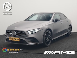 Mercedes-Benz A-klasse 250 e Business Solution AMG Limited Plug In Hybrid 218pk PHEV | Adaptive Cruise | Head Up | Multi Beam LED | Alcantara Sportstoelen Verwarmd | Night Pakket | Sfeerverlichting | MBUX | Apple Carplay | Widescreen Navi | 19"L.M | Mountaingrau Magno |