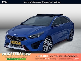 Kia ProCeed 1.6 T-GDi GT Schuif-/kanteldak, Trekhaak, stoel- & stuurverwarming, navigatie, Apple CarPlay/Android Auto, keyless, seat memory, lage KM stand! Boekjes compleet