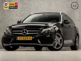 Mercedes-Benz C-klasse Estate 180 AMG Sport 157Pk Automaat (NAVIGATIE, LEDER, CAMERA, STOELVERWARMING, ELEKTRISCHE SPORTSTOELEN, GETINT GLAS, ZWART HEMEL, KEYLESS START, NIEUWE APK, NIEUWSTAAT)