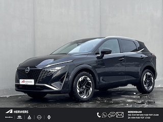 Nissan Qashqai 1.3 MHEV Xtronic N-Connecta Automaat / Fabrieksgarantie tot 05-2028 < 100.000 km / 1.800 kg trekgewicht / Navigatie / Cold Pack / Stuur-, stoel- en voorruitverwarming / Apple Carplay Android / 18" LM wielen /