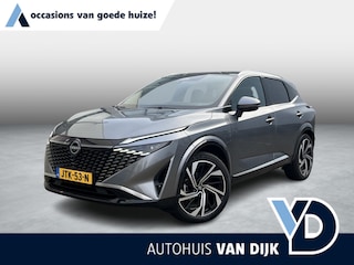 Nissan Qashqai 1.3 MHEV Xtronic Tekna Plus | Navi/Clima/Adapt.Cruise/Head-Up/Leder/Apple Car-Play-Android Auto/Stoel+Stuur+voorruitverwarming