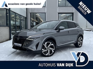 Nissan Qashqai 1.3 MHEV Xtronic Tekna Plus | Navi/Clima/Adapt.Cruise/Head-Up/Leder/Apple Car-Play-Android Auto/Stoel+Stuur+voorruitverwarming