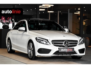 Mercedes-Benz C-klasse 180 AMG-Line. Pano, Burmester, Camera, Sfeer, 9-Traps, Diamond White Pearl!