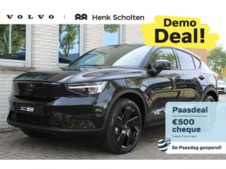 Volvo EC40 Single Motor Extended Range Ultra Black Ed. 82 kWh | Onyx Black Metallic | Harman Kardon audio | 360° camera | Elek. Bed. voorstoel met Memory | Verwarmbare voorstoelen | Verwarmbaar stuurwiel | Glazen dak |