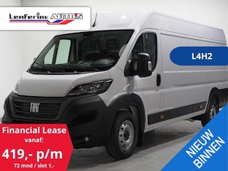 Fiat Ducato 2.2 MultiJet 140 pk L4H2 Airco, va 419,- p/mnd Airco, BPM vrij, Cruise control, DAB+, PDC achter, 3-Zits, Nieuw