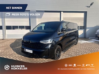 Volkswagen Transporter 2.0 TDI 150pk Automaat L2 Dubbel Cabine Bulli | Leder | Trekhaak | 360gr Camera | Sidebars | Stoelverwarming | Matrix LED | Keyless | ACC | Navigatie | Climatronic | Black on black