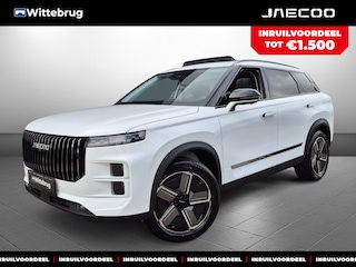 Jaecoo 7 SHS PHEV Exclusive met 1500 KG trekgewicht, 1200 KM RANGE Navigatie, Elektrische achterklep, Luxe lederen bekleding en 7 jaar garantie Uit voorraad leverbaar!