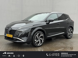 Nissan Qashqai 1.3 MHEV Xtronic Tekna Plus / Fabrieksgarantie tot 03-2028 / Panoramadak / HUD / Trekgewicht 1800 kg / Elektrische achterklep / Stoel met massage functie / Rondomzicht camera / Stuur-, Stoel en Voorruit verwarming / Bose Audio Systeem / 360 Camera /
