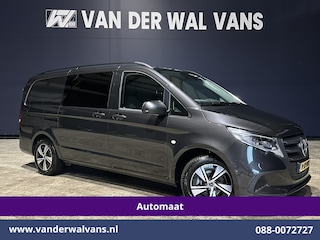 Mercedes-Benz Vito 116 CDI 164pk 9G-Tronic Automaat L2H1 Dubbele Cabine Fabrieksgarantie Euro6 Airco | 2x zijdeur | 5-Zits | 360 graden Camera | Navigatie LED, LM velgen, 2500kg Trekhaak, Adaptieve Cruisecontrol, Parkeersensoren, Isofix, MBUX