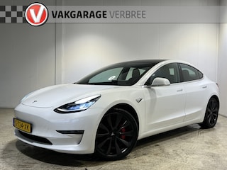 Tesla Model 3 Performance AWD 75 kWh | Navigatie | LM Velgen 20" | Voorstoelen Verwarmd | Panoramadak | Airco | Cruise Control | Dodehoek Detector |