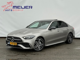 Mercedes-Benz C-klasse 300 e AMG Line Panoramadak|HUD|Sportvelgen|Adaptive Cruise|Leer|360gr Camera|Carplay|Keyless|Aut9|BTW auto!