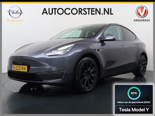 Tesla Model Y 514pk Long Range AWD 75kWh SOH 92% Matrix-Led Lmv 20" Warmtepomp Leer Navi Ecc Premium Audio Stoel+Stuurverwarming Autopilot 3.0 Adaptieve Cruise Memory Matrix Led Intel Atom® Processor Homelink 5 Achterbank verwarmd 4WD 1.600KG Trekvermogen tot 210kw DC laden € 75.000 nieuw!