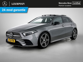 Mercedes-Benz A-klasse 180 Business Solution AMG AMG Line | Night Pakket | Panorama Schuif-Kanteldak | Sfeerverlichting | Trekhaak | MultiBeam Koplampen | Achteruitrijcamera. Inclusief 24 maanden Mercedes-Benz Certified garantie voor Europa.
