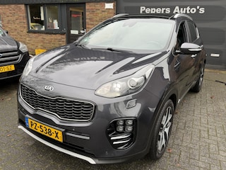 Kia Sportage 1.6 T-GDI 4WD GT-Line PlusLine Trekhaak zeer nette auto en goed onderhouden . panodak appele carplay stoelverwarming .
