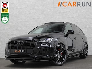 Audi Q7 55 TFSI e S-Line | Panorama | Leder | Luchtvering | LED-Matrix | Keyless-Go | 22 inch | Memory | Stoelverwarming V+A | Camera | Virtual-Cockpit | 3-Zone Clima | Draadloos Laden | Standkachel | Getint Glas |