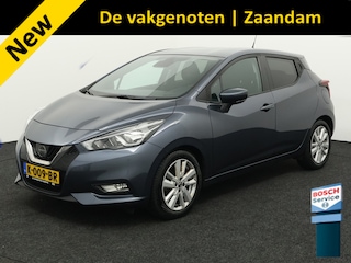 Nissan Micra 1.0 IG-T Tekna Airco auto, Apple Carplay/Android Auto, Autonomous Emergency Braking, Bluetooth, Boordcomputer, Cruise control, Parkeersensor achter, Rijstrooksensor met correctie, Voorstoelen verwarmd, Elek De Nissan Micra 1.0 IG-T Tekna uit 2020 is een compacte en zuinige hatchback die zeer geschikt is voor dagelijks gebruik. De 1,0 liter turbobenzinemotor levert vlotte prestaties en is tegelij