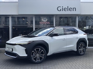 Toyota bZ4X 71,4 kWh 3-Fase Premium Bi-Tone + Panoramisch dak | JBL, Dodehoekherkenning, Leer, Parkeersensoren, Eerste eigenaar